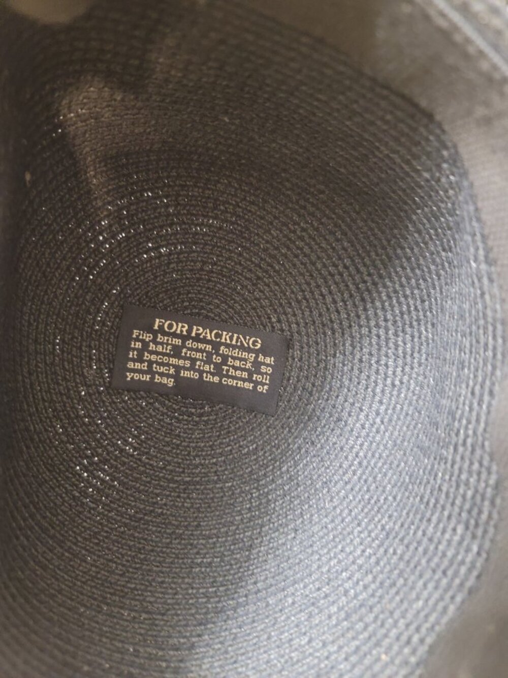 Eric Javits Women's Black Squishee Straw Fedora Sun Hat - Picture 5 of 7